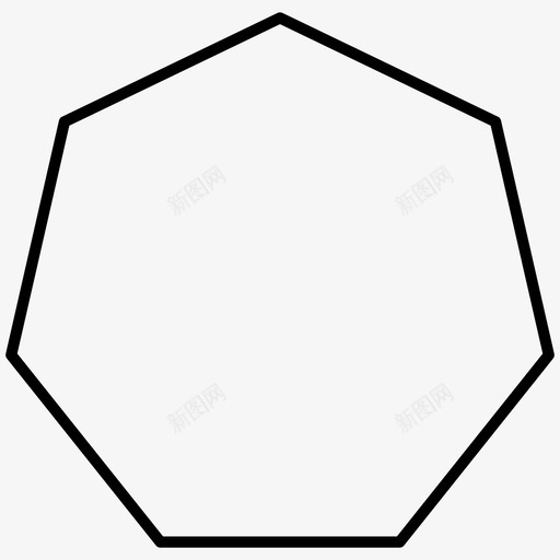七边形几何形状图标svg_新图网 https://ixintu.com 七边形 几何形状