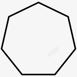 七边形七边形几何形状图标高清图片