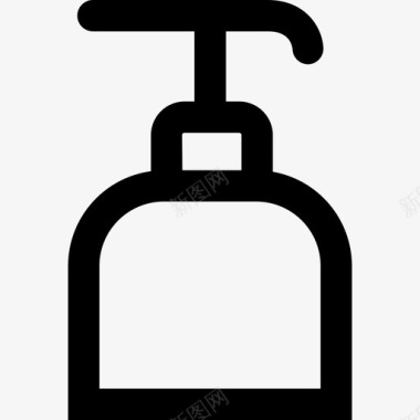 肥皂分配器清洁剂容器图标图标