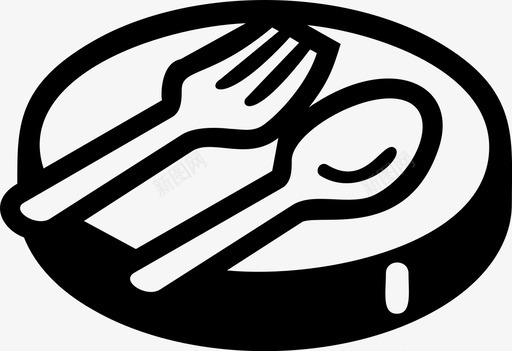 吃叉子餐厅图标图标