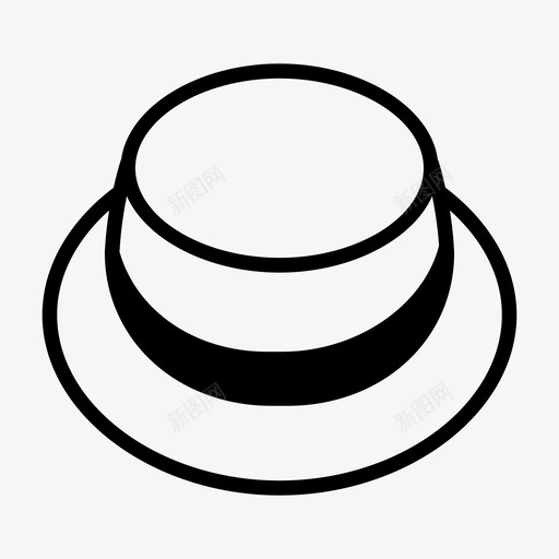 水桶帽时尚款式图标svg_新图网 https://ixintu.com 时尚 款式 款式2 水桶帽