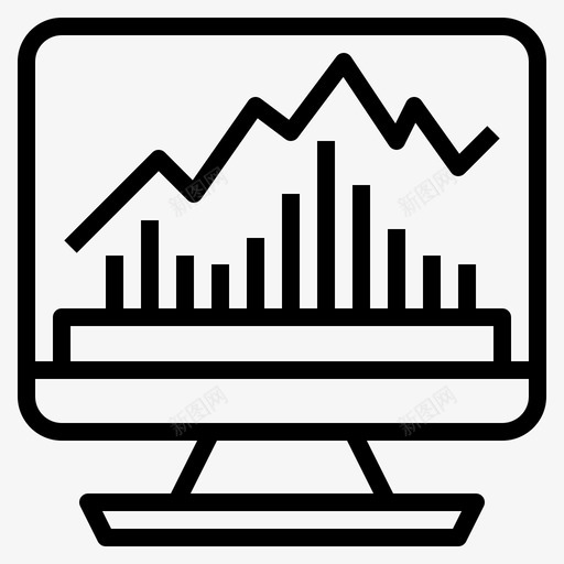 股票市场图表投资图标svg_新图网 https://ixintu.com 图表 投资 股票市场 货币 金融投资