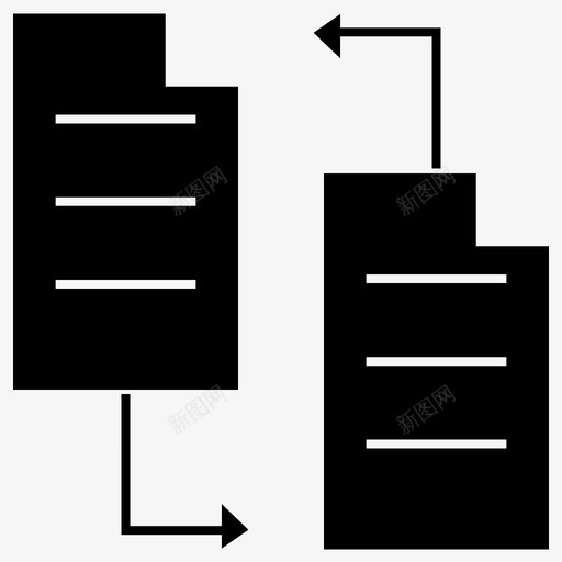共享复制传输图标svg_新图网 https://ixintu.com 传输 共享 复制 网络