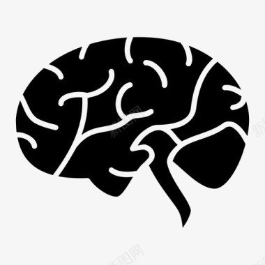 大脑人体解剖学人脑图标图标