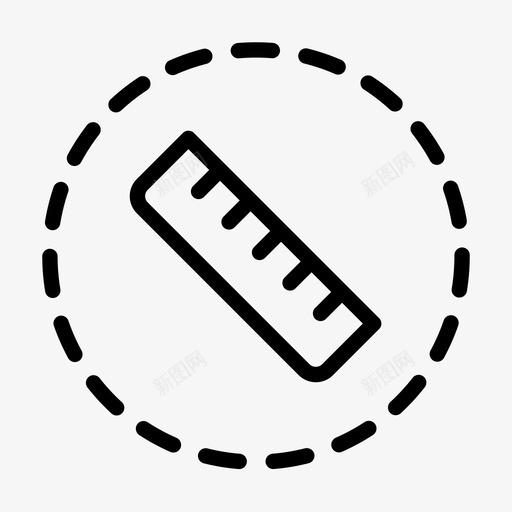 刻度标尺虚线图标svg_新图网 https://ixintu.com 刻度 标尺 虚线图标