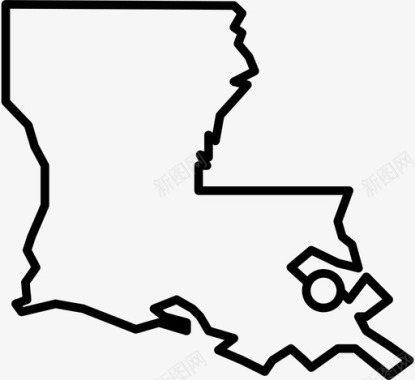 路易斯安那州美国城市图标图标
