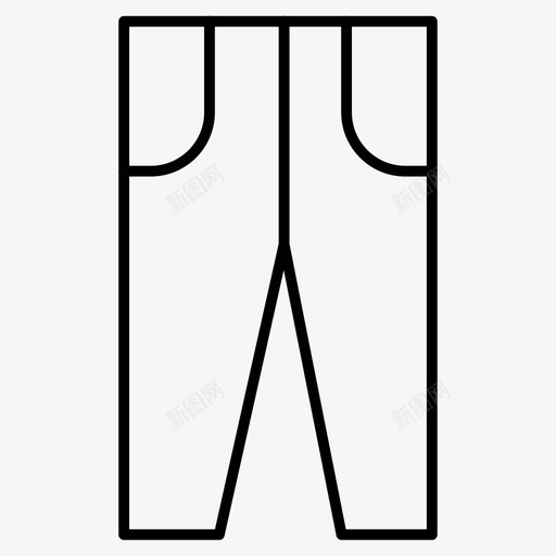 牛仔裤布料服装图标svg_新图网 https://ixintu.com 布料 时尚 服装 牛仔裤 衣服细线图标 裤子