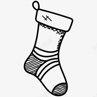 圣诞袜鞋类丝袜图标图标