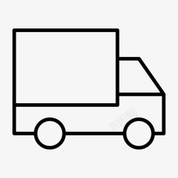 汽车运输物流汽车运输箱式送货图标高清图片