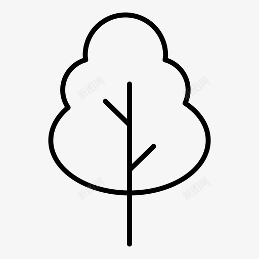 树林绿图标svg_新图网 https://ixintu.com 林 树 绿 自然 自然生态细线