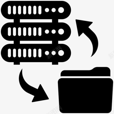 数据备份数据文件夹服务器图标图标