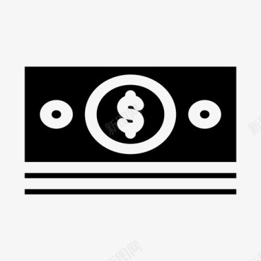 钱现金美元符号图标图标