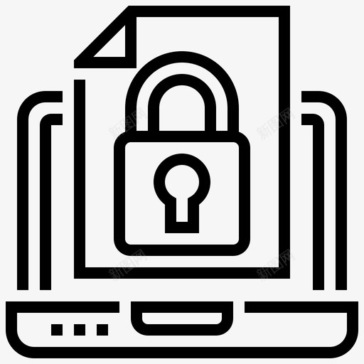 网络安全互联网笔记本图标svg_新图网 https://ixintu.com 互联网 互联网安全 保护 安全 笔记本 网络安全