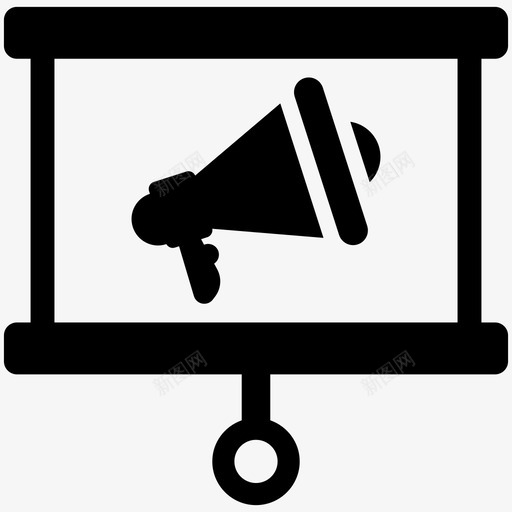 营销公告数字营销图标svg_新图网 https://ixintu.com 公告 数字营销 演示 网络托管 网络托管字形概念图标 营销