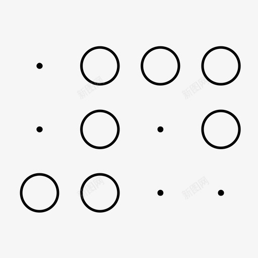 盲文4盲人语言图标svg_新图网 https://ixintu.com 数字 盲人 盲文4 盲文字母6 触摸 语言 通用符号