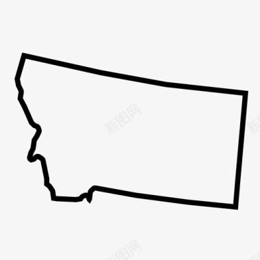 蒙大拿美国地理图标图标