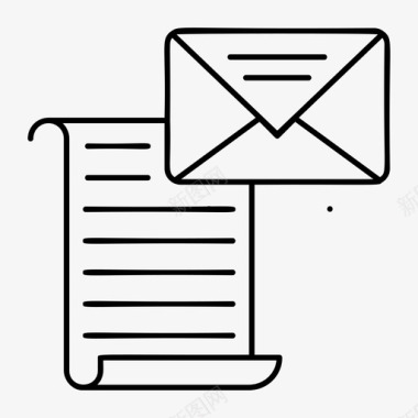 电子邮件文档页面图标图标