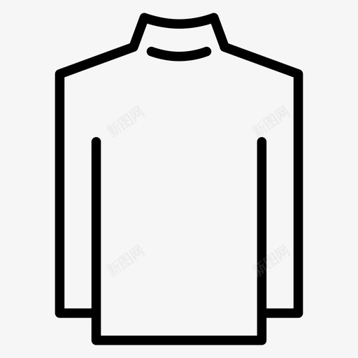立领时装衬衫图标svg_新图网 https://ixintu.com 时装 款式 款式2 立领 衬衫 高领