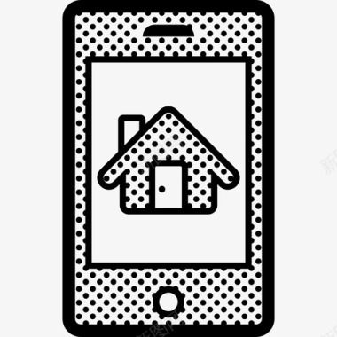 智能手机房住宅移动电话图标图标