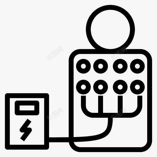 电火花刺激图标svg_新图网 https://ixintu.com 刺激 治疗 火花 电