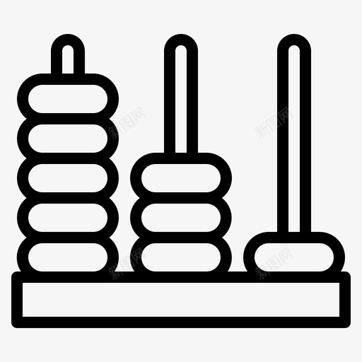 算盘计算数学图标svg_新图网 https://ixintu.com 学校 教育收藏 数学 算盘 计算