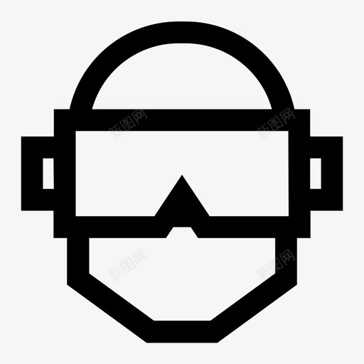 ar眼镜虚拟现实护目镜图标svg_新图网 https://ixintu.com ar眼镜 虚拟现实护目镜