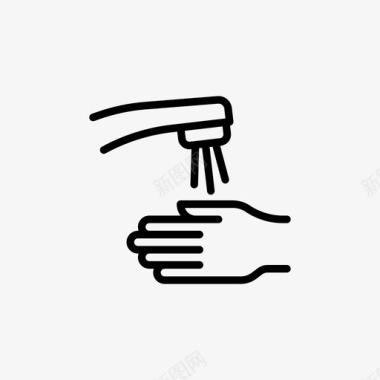 手洗清洁水龙头图标图标