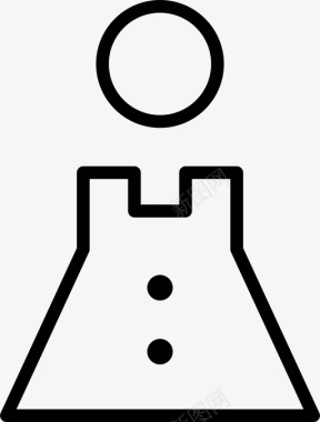 女性衣服性别图标图标