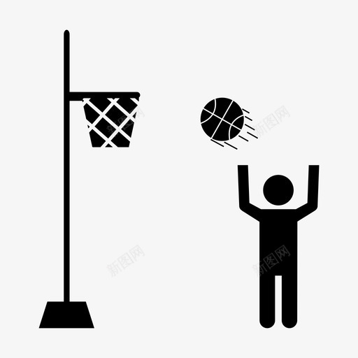 篮球运动比赛图标svg_新图网 https://ixintu.com 健身房 比赛 篮球 训练 运动