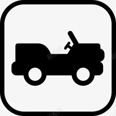 吉普车标志运输指示图标图标