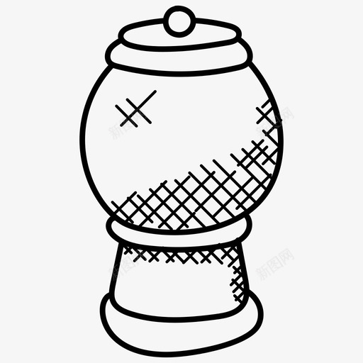 饼干罐罐子容器图标svg_新图网 https://ixintu.com 90个圣诞涂鸦图标 容器 罐子 饼干罐