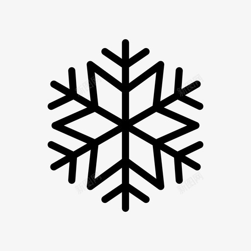 雪花圣诞节图案图标svg_新图网 https://ixintu.com 冬季 图案 圣诞节 独特 雪花