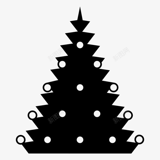 圣诞树圣诞树图案圣诞树装饰图标svg_新图网 https://ixintu.com 圣诞树 圣诞树图案 圣诞树装饰