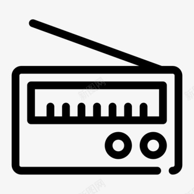 收音机广播收音机天线图标图标