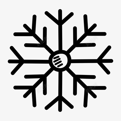 雪花圣诞节新年图标svg_新图网 https://ixintu.com 冬天 冬天涂鸦 圣诞节 天气 新年 雪花