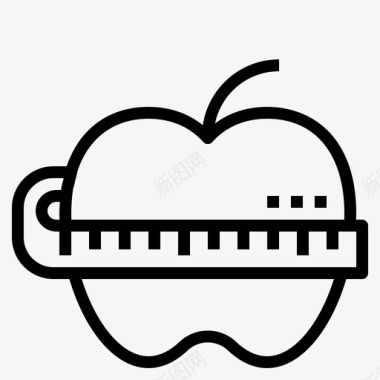 塑形苹果饮食图标图标