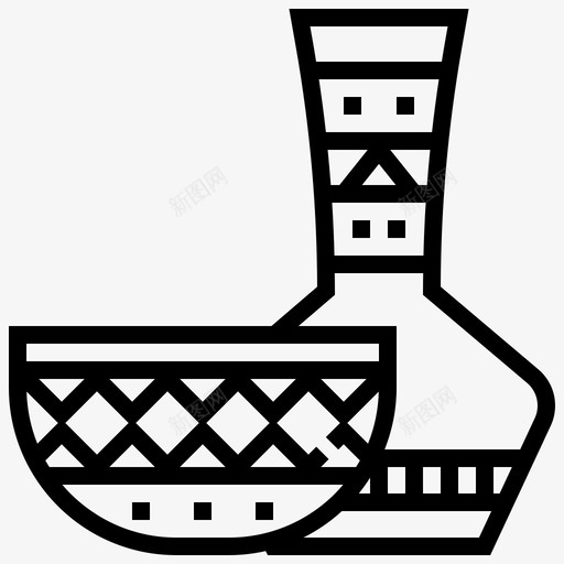 陶器非洲碗图标svg_新图网 https://ixintu.com 碗 陶器 非洲 非洲象征