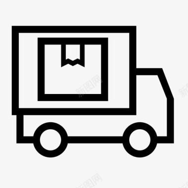 包裹递送快递服务包裹和信件运输图标图标