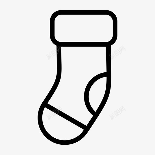 圣诞袜丝袜袜子图标svg_新图网 https://ixintu.com 丝袜 圣诞袜 袜子