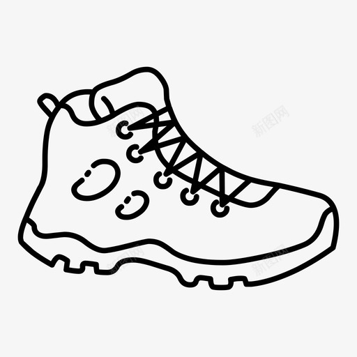 登山靴鞋子女人冒险图标svg_新图网 https://ixintu.com 女人冒险 登山靴 鞋子