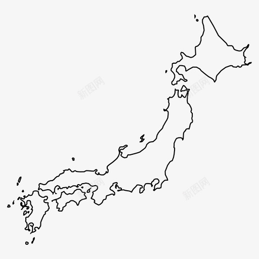 日本地图亚洲岛屿图标svg_新图网 https://ixintu.com 亚洲 岛屿 日本 日本地图