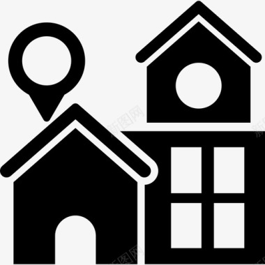 房屋位置家庭地址房屋地图图标图标