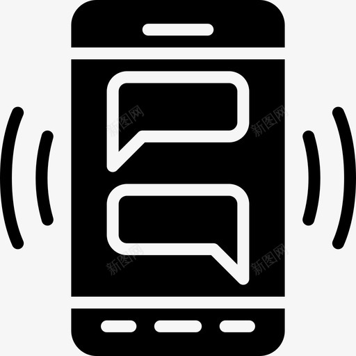 电话聊天应用程序按钮图标svg_新图网 https://ixintu.com 互动 应用程序 按钮 文件 漂亮的基本要素 电话聊天 通信
