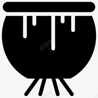 大锅万圣节巫师图标图标