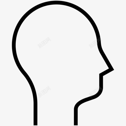 人头头轮廓图标svg_新图网 https://ixintu.com 人 人的思维线 头 头轮廓 用户