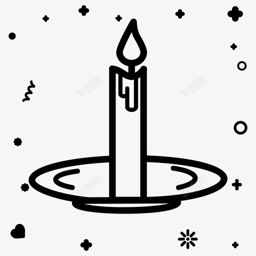 蜡烛圣诞节光明图标svg_新图网 https://ixintu.com 光明 圣诞节 结婚 蜡烛