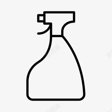 喷雾瓶清洁剂干洗机图标图标