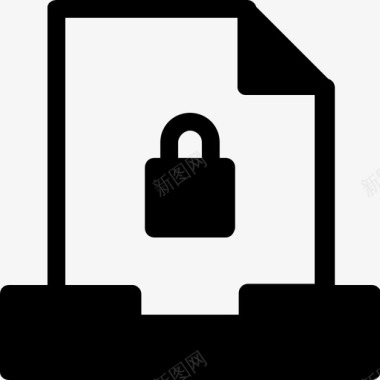 抽屉文件安全锁文件字形图标图标