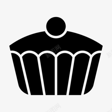 纸杯蛋糕面包快餐图标图标