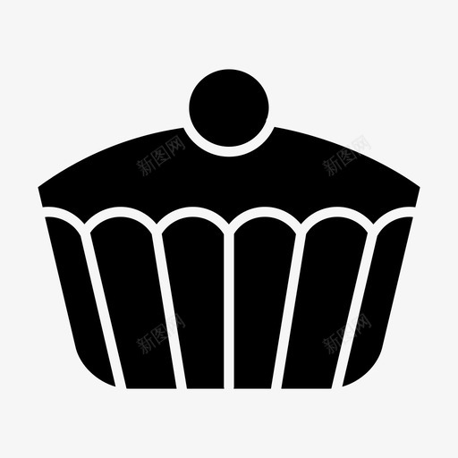 纸杯蛋糕面包快餐图标svg_新图网 https://ixintu.com 快餐 派 纸杯蛋糕 面包
